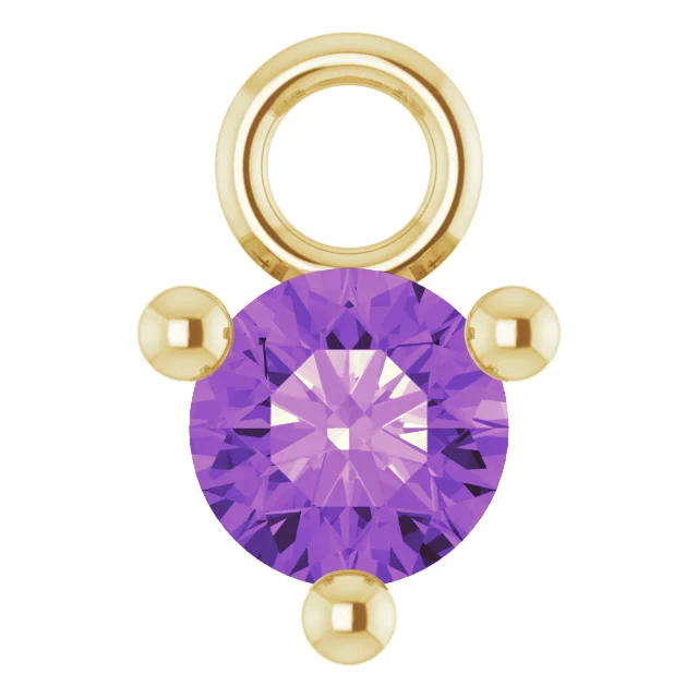 3-Prong Natural Stone Dangle