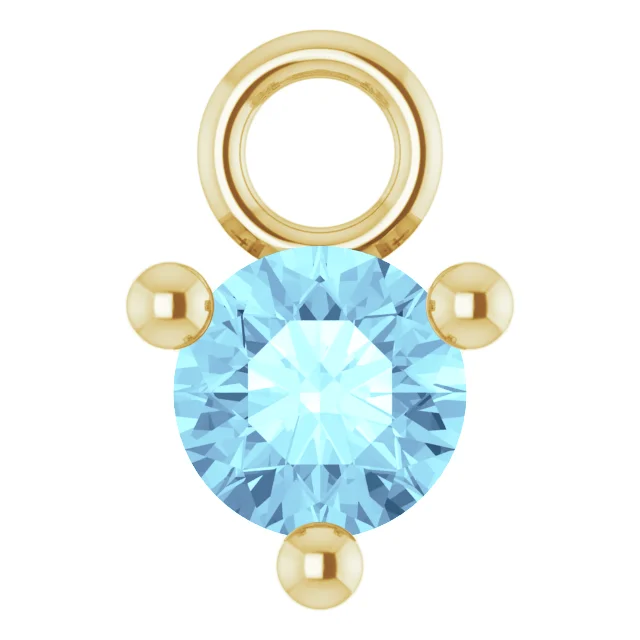 3-Prong Natural Stone Dangle