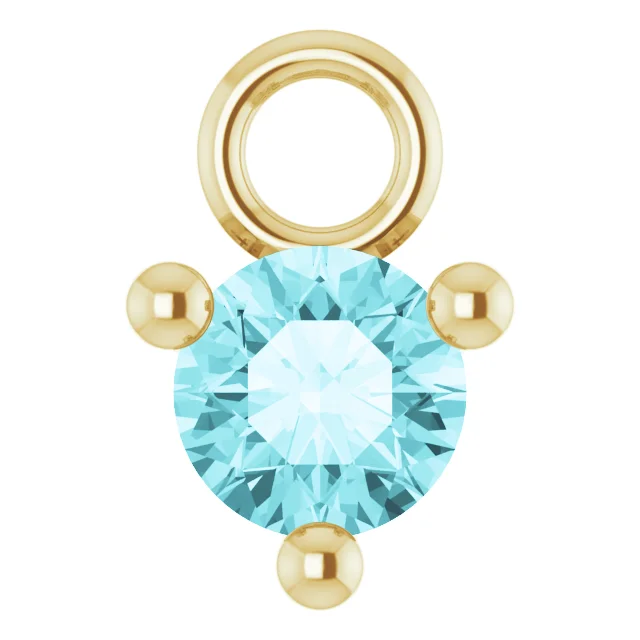 3-Prong Natural Stone Dangle