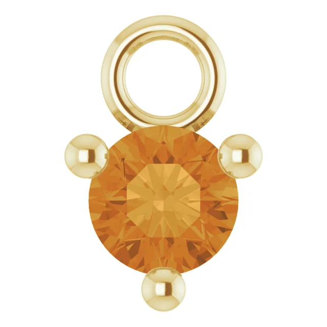 3-Prong Natural Stone Dangle