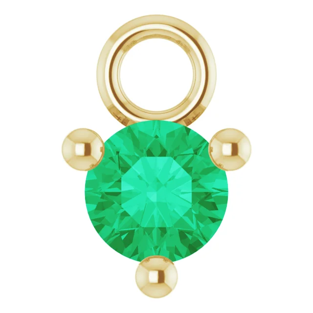 3-Prong Natural Stone Dangle