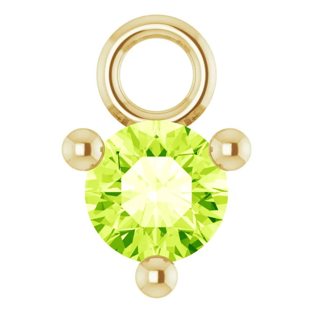 3-Prong Natural Stone Dangle