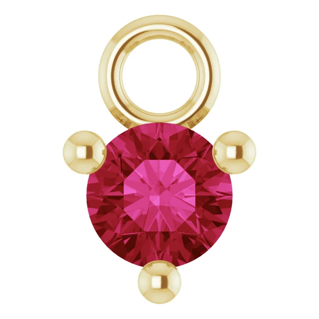 3-Prong Natural Stone Dangle