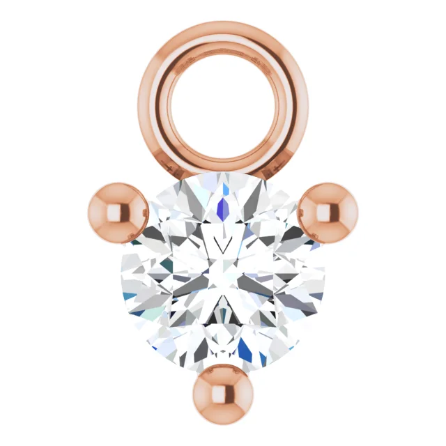 3-Prong Natural Stone Dangle