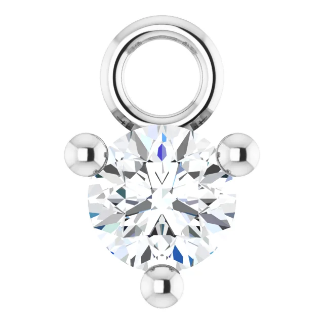 3-Prong Natural Stone Dangle