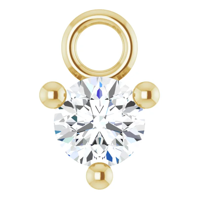 3-Prong Natural Stone Dangle
