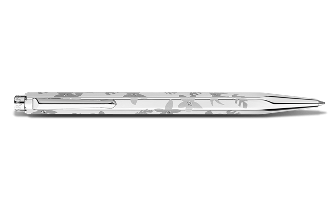 Caran d'Ache Palladium Coated Ecridor Flowers Ball Point Pen