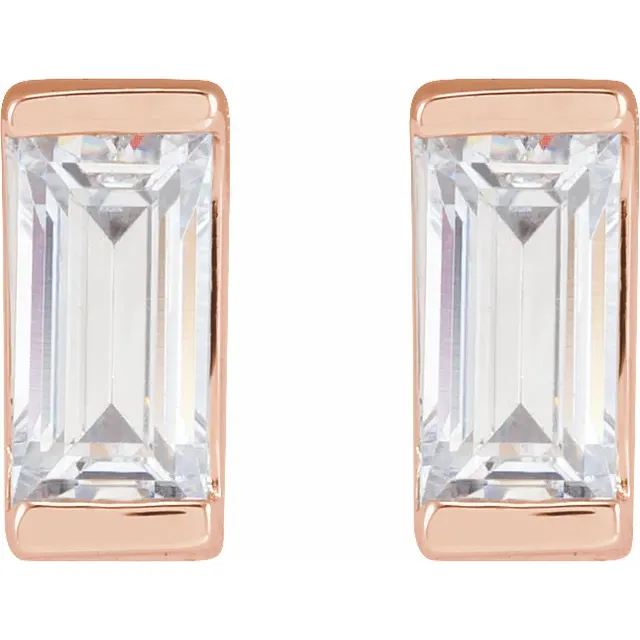 Baguette Diamond Studs