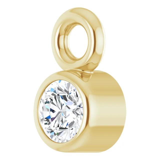 Lab-Grown Diamond Bezel Dangle