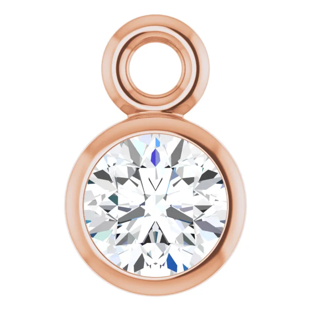 Lab-Grown Diamond Bezel Dangle