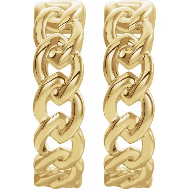 Chain Link Hoop Earrings