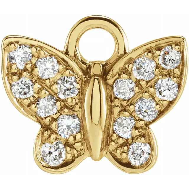 Diamond Butterfly Dangle