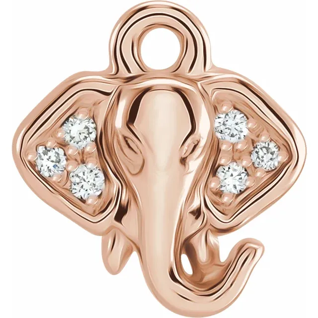 Diamond Elephant Dangle