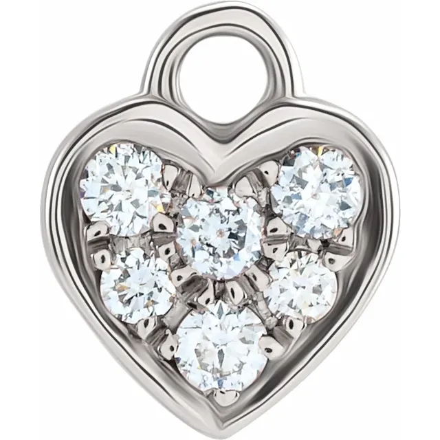 Diamond Heart Dangle