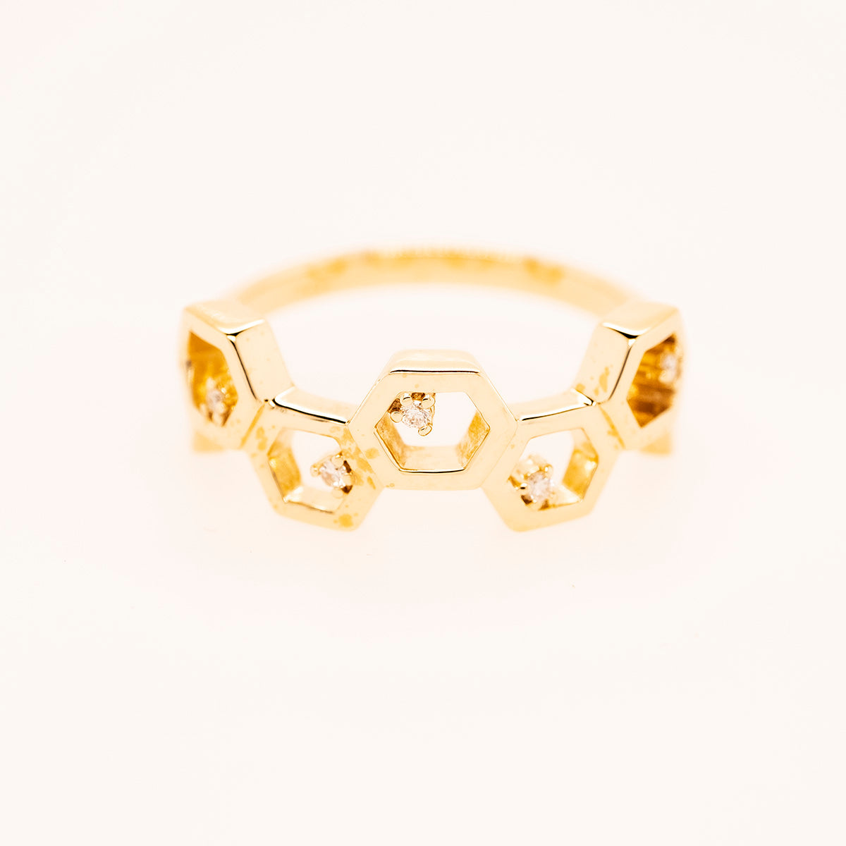 Diamond Honeycomb Ring