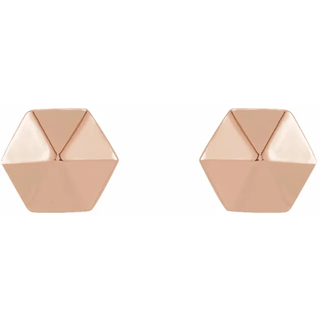 Hexagon Ear Studs