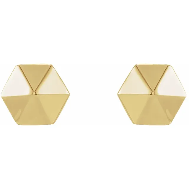 Hexagon Ear Studs