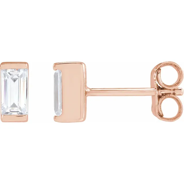 Baguette Diamond Studs
