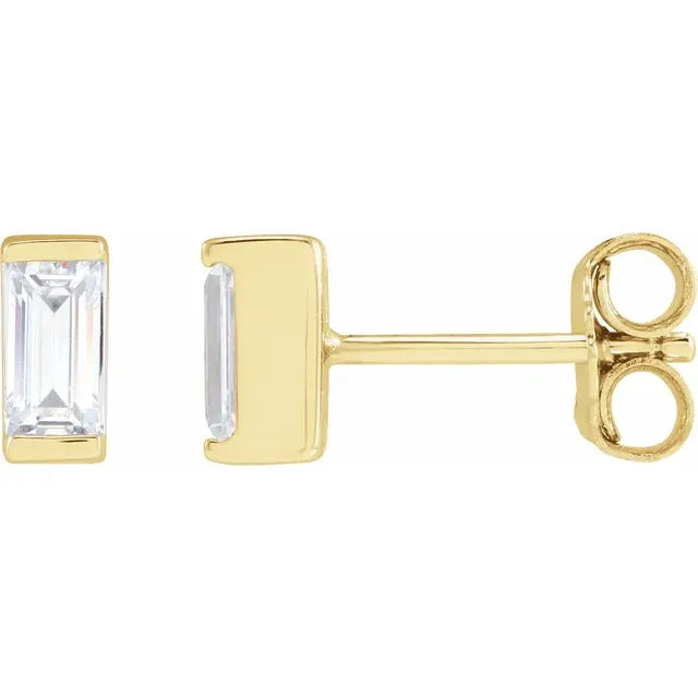 Baguette Diamond Studs