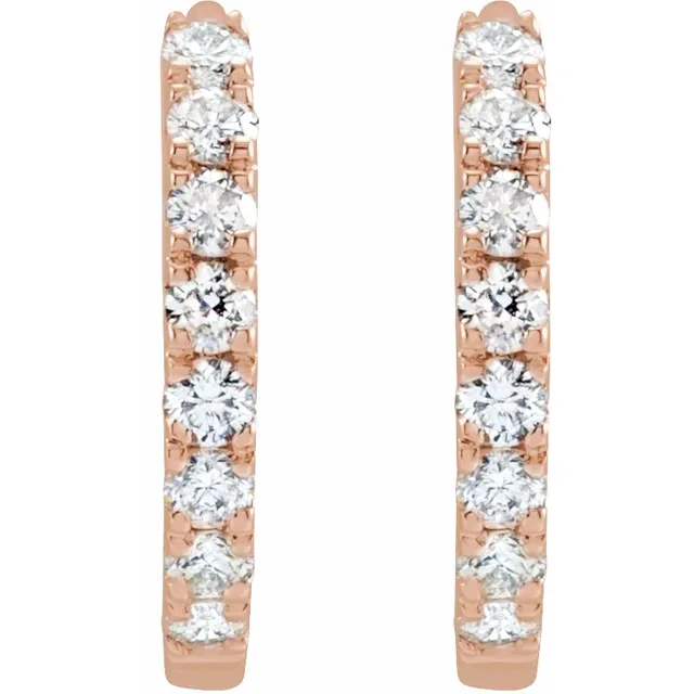 Lab Grown Diamond Hinged Hoop Earrings